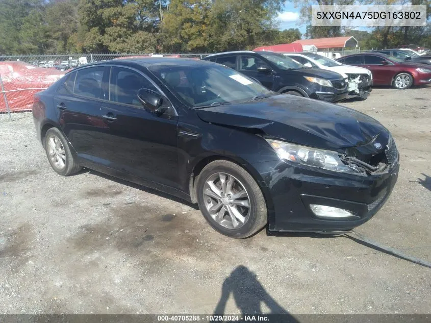 2013 Kia Optima Ex VIN: 5XXGN4A75DG163802 Lot: 40705288