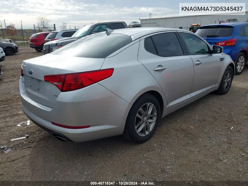 2013 Kia Optima Lx VIN: KNAGM4A73D5345437 Lot: 40715347