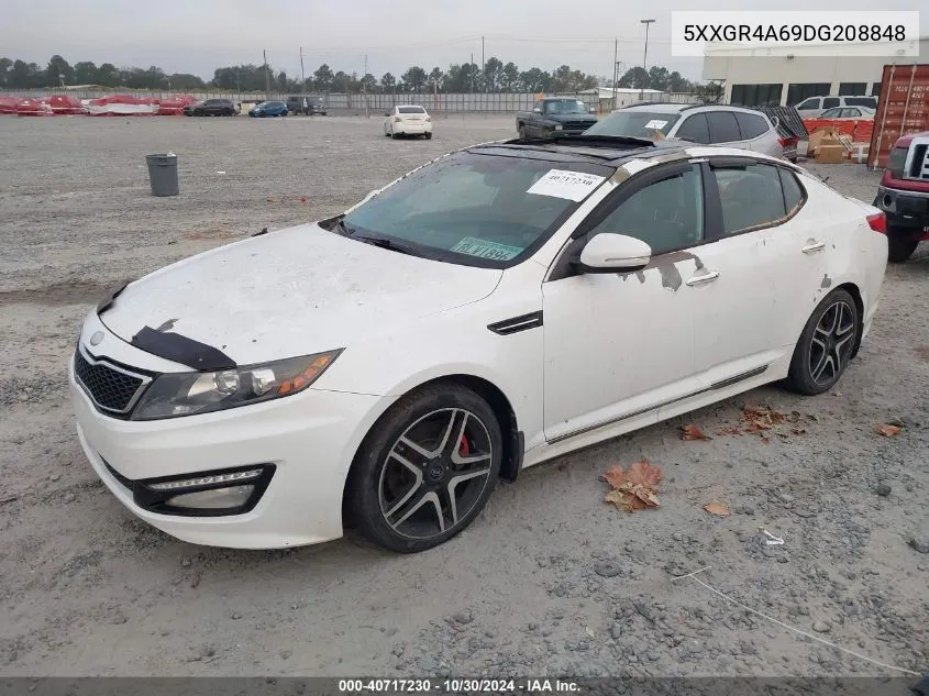 2013 Kia Optima Sx VIN: 5XXGR4A69DG208848 Lot: 40717230