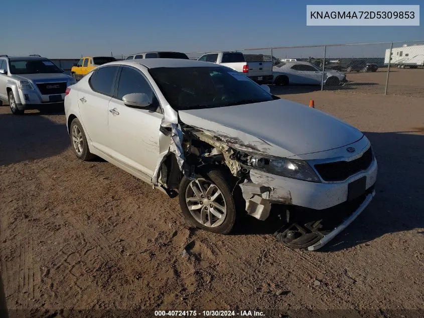 2013 Kia Optima Lx VIN: KNAGM4A72D5309853 Lot: 40724175