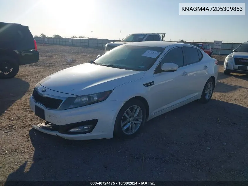 2013 Kia Optima Lx VIN: KNAGM4A72D5309853 Lot: 40724175