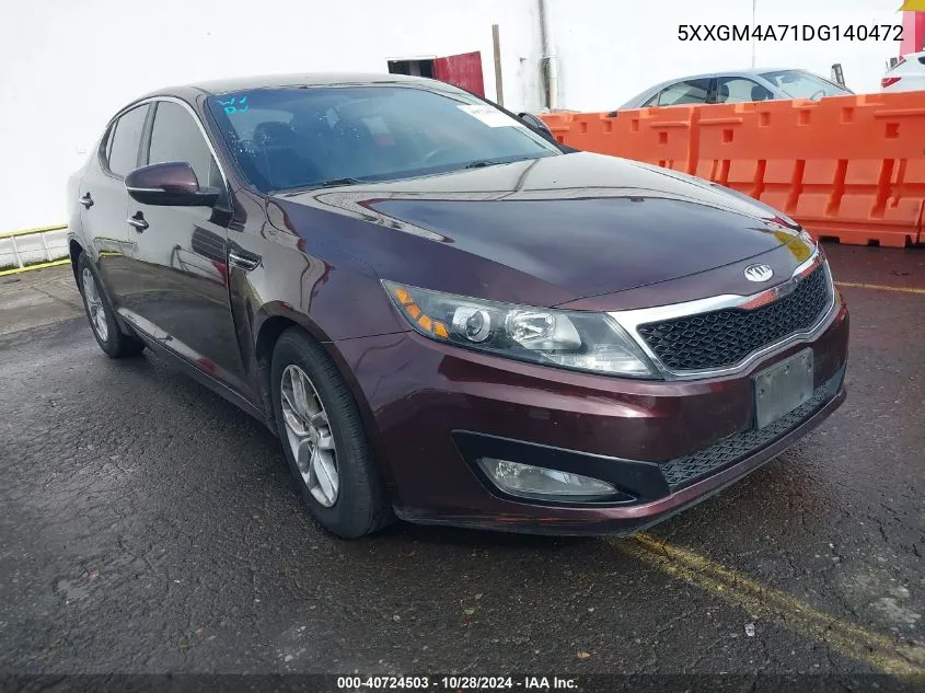 2013 Kia Optima Lx VIN: 5XXGM4A71DG140472 Lot: 40724503