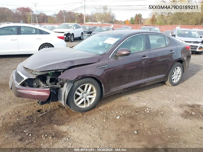 2013 Kia Optima Lx VIN: 5XXGM4A79DG189211 Lot: 40741291