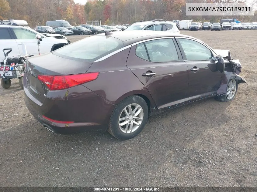 2013 Kia Optima Lx VIN: 5XXGM4A79DG189211 Lot: 40741291