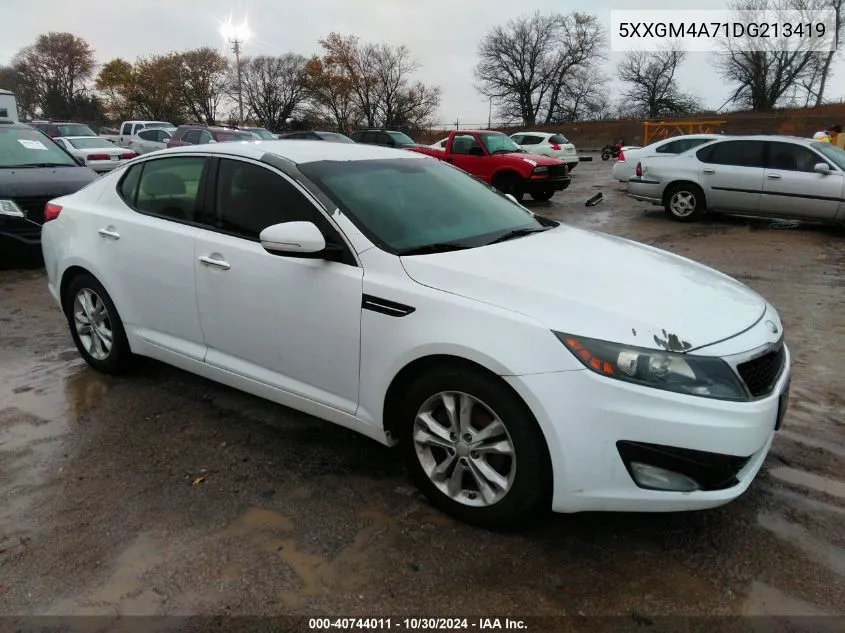 2013 Kia Optima Lx VIN: 5XXGM4A71DG213419 Lot: 40744011