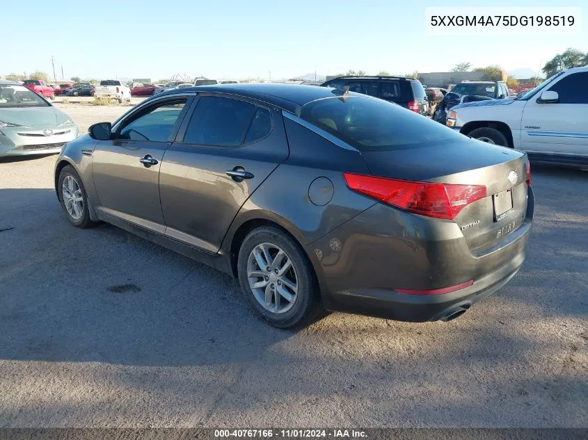 2013 Kia Optima Lx VIN: 5XXGM4A75DG198519 Lot: 40767166