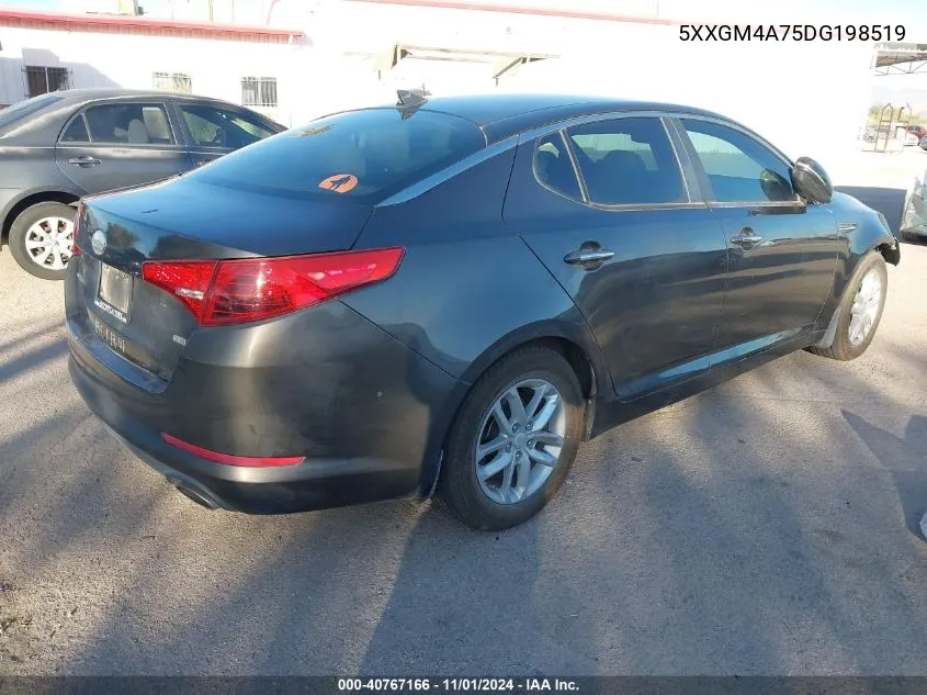 2013 Kia Optima Lx VIN: 5XXGM4A75DG198519 Lot: 40767166