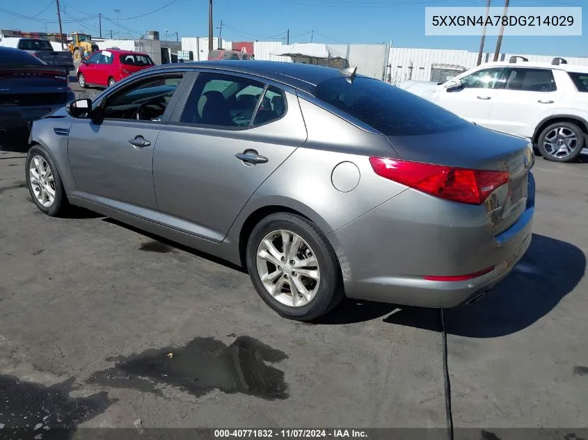 2013 Kia Optima Ex VIN: 5XXGN4A78DG214029 Lot: 40771832