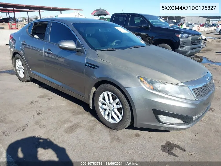 2013 Kia Optima Lx VIN: 5XXGM4A71DG195827 Lot: 40783763