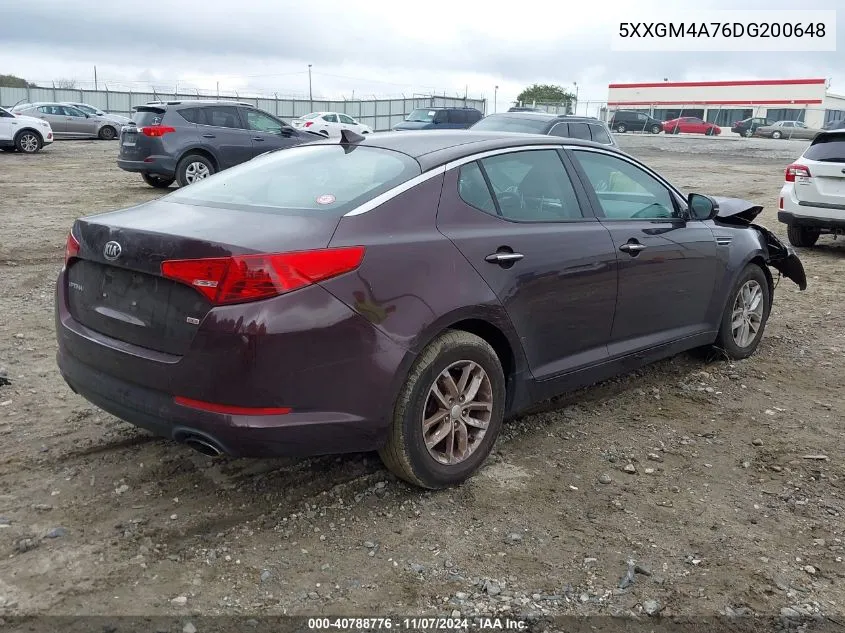 2013 Kia Optima Lx VIN: 5XXGM4A76DG200648 Lot: 40788776