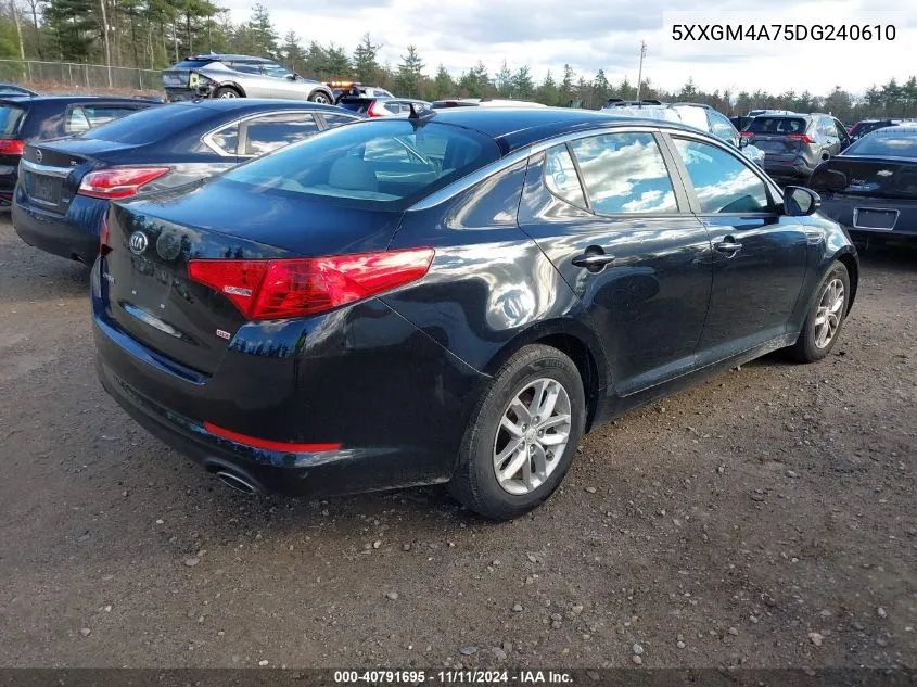 2013 Kia Optima Lx VIN: 5XXGM4A75DG240610 Lot: 40791695