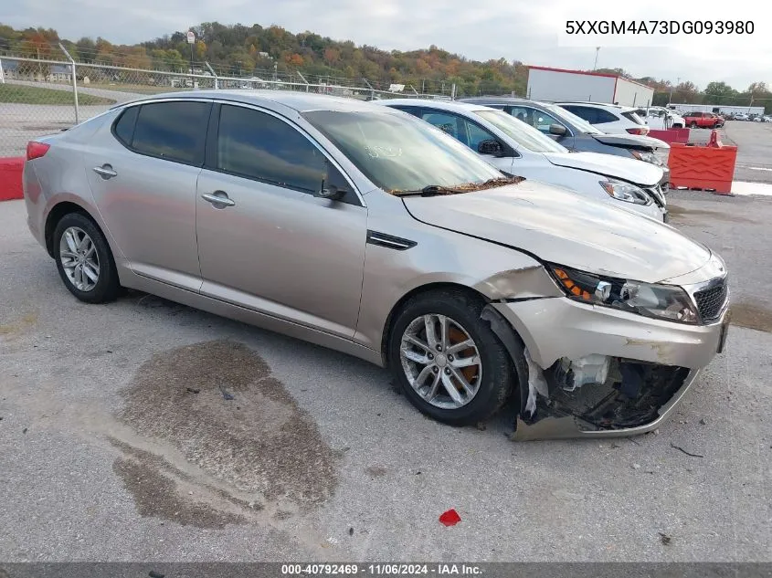 2013 Kia Optima Lx VIN: 5XXGM4A73DG093980 Lot: 40792469