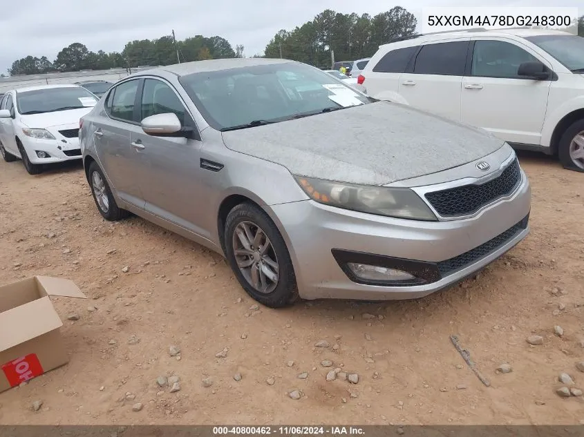 2013 Kia Optima Lx VIN: 5XXGM4A78DG248300 Lot: 40800462