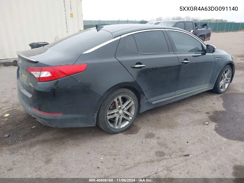 2013 Kia Optima Sx VIN: 5XXGR4A63DG091140 Lot: 40806168