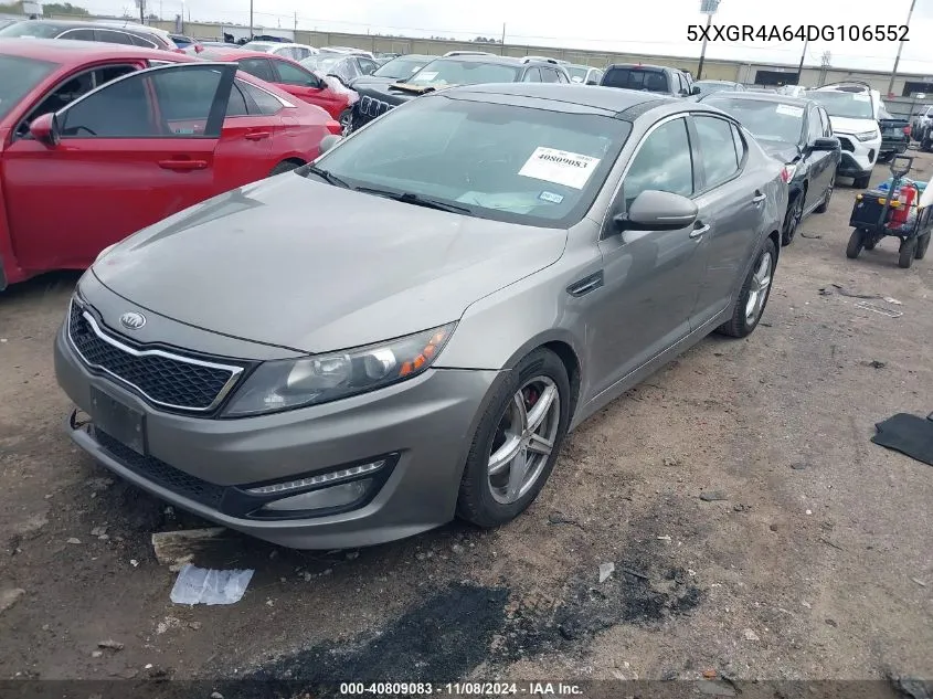 2013 Kia Optima Sx VIN: 5XXGR4A64DG106552 Lot: 40809083