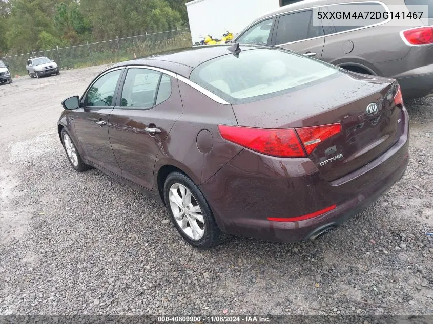 2013 Kia Optima Lx VIN: 5XXGM4A72DG141467 Lot: 40809900