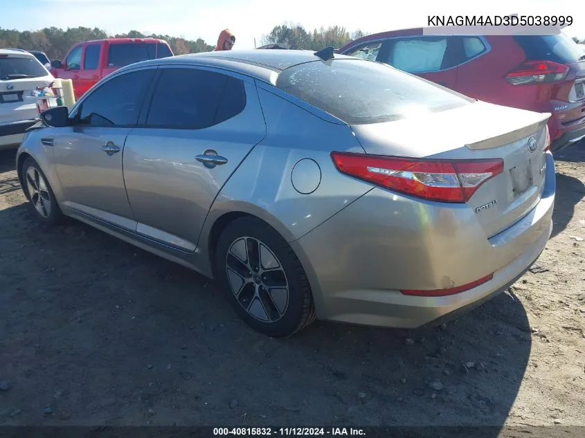 2013 Kia Optima Hybrid Ex VIN: KNAGM4AD3D5038999 Lot: 40815832