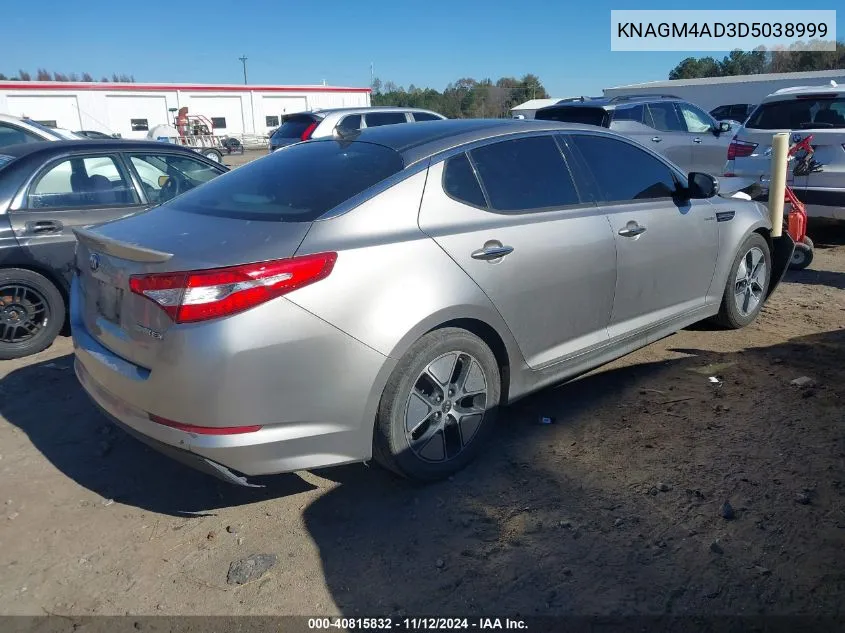 2013 Kia Optima Hybrid Ex VIN: KNAGM4AD3D5038999 Lot: 40815832