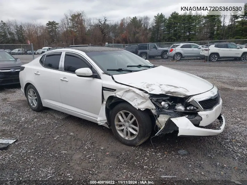 2013 Kia Optima Lx VIN: KNAGM4A72D5360530 Lot: 40816022