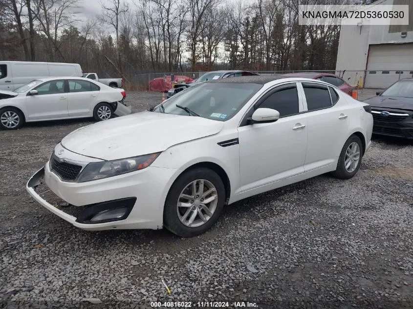 2013 Kia Optima Lx VIN: KNAGM4A72D5360530 Lot: 40816022