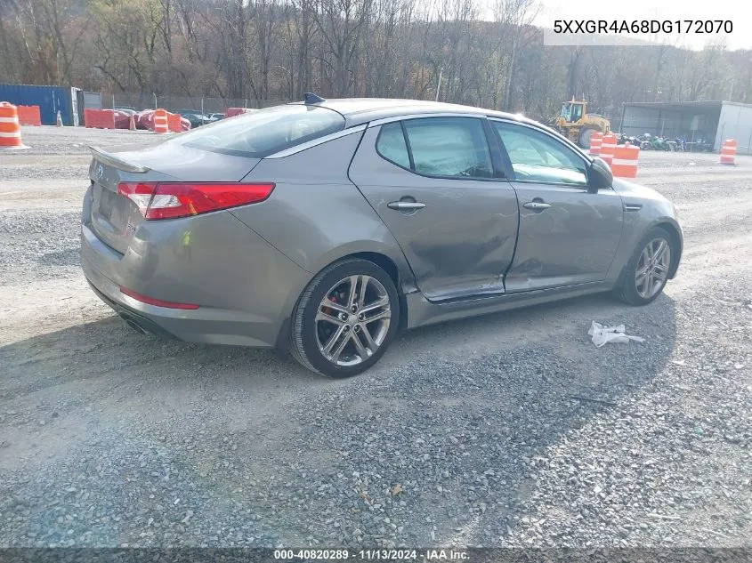 2013 Kia Optima Sx VIN: 5XXGR4A68DG172070 Lot: 40820289