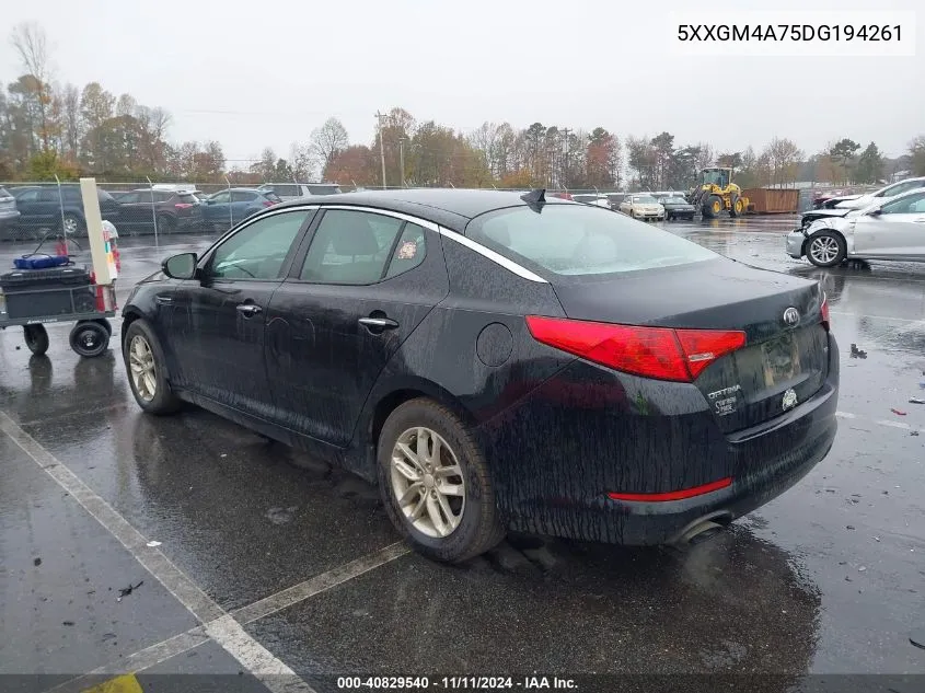 2013 Kia Optima Lx VIN: 5XXGM4A75DG194261 Lot: 40829540