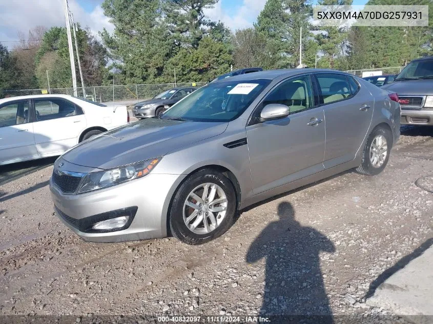 2013 Kia Optima Lx VIN: 5XXGM4A70DG257931 Lot: 40832097