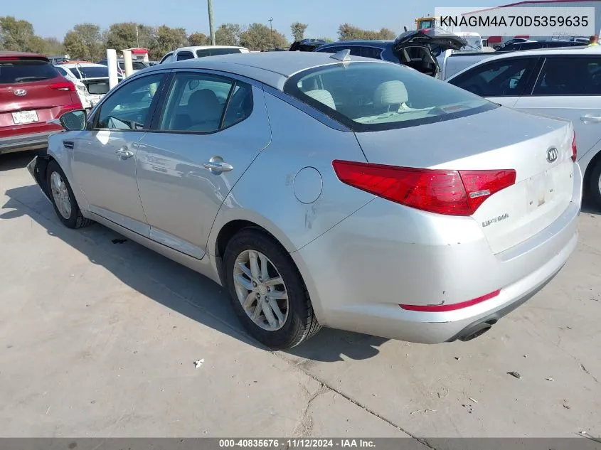 2013 Kia Optima Lx VIN: KNAGM4A70D5359635 Lot: 40835676