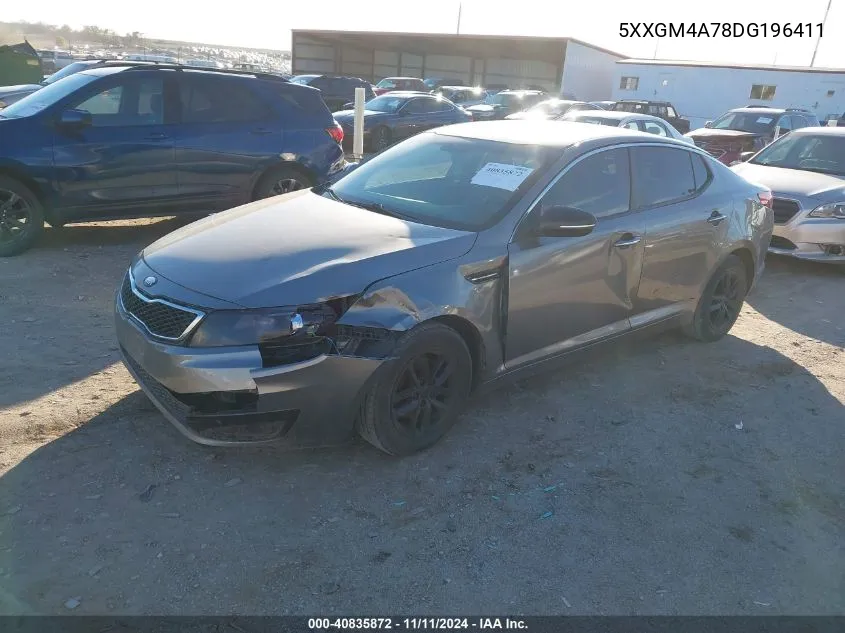 2013 Kia Optima Lx VIN: 5XXGM4A78DG196411 Lot: 40835872