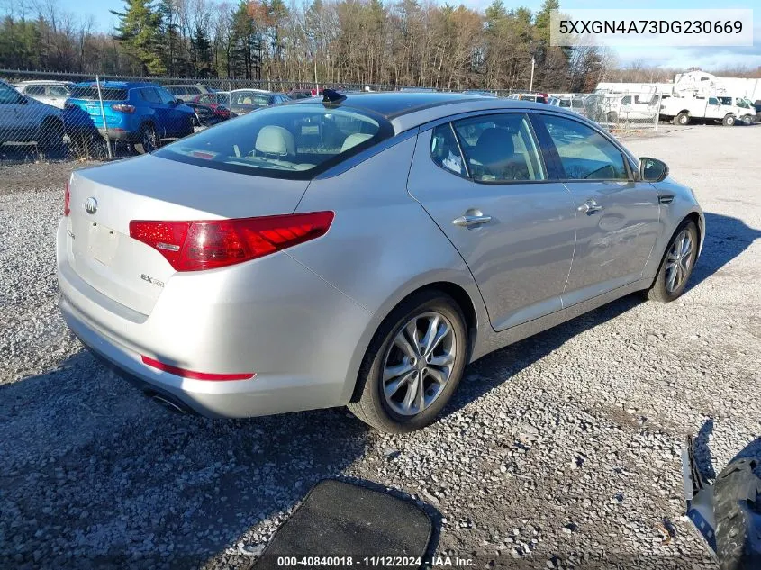 2013 Kia Optima Ex VIN: 5XXGN4A73DG230669 Lot: 40840018