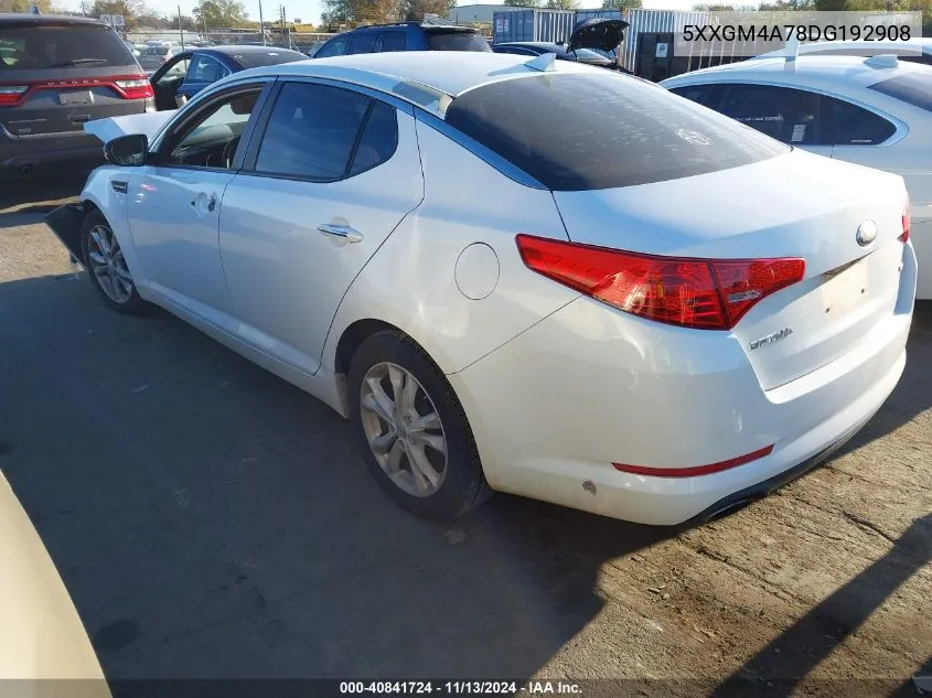 5XXGM4A78DG192908 2013 Kia Optima Lx