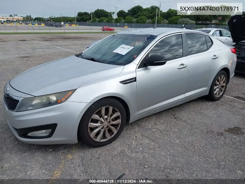 2013 Kia Optima Ex VIN: 5XXGN4A74DG178971 Lot: 40844729