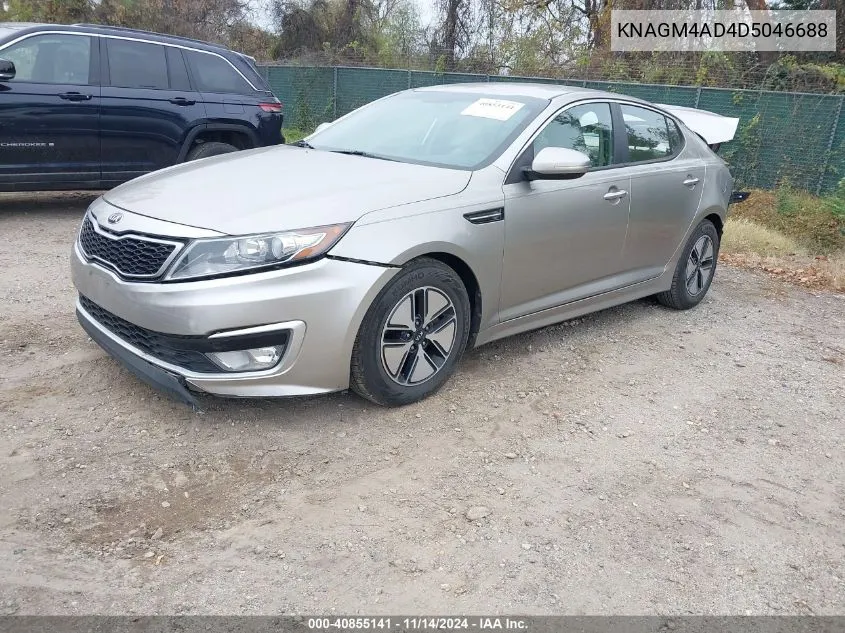 2013 Kia Optima Hybrid Lx VIN: KNAGM4AD4D5046688 Lot: 40855141