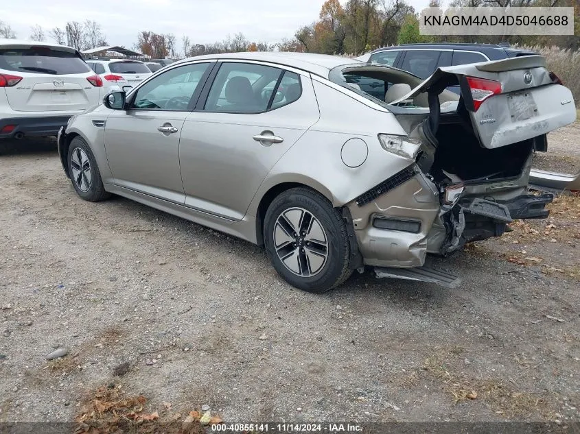 2013 Kia Optima Hybrid Lx VIN: KNAGM4AD4D5046688 Lot: 40855141