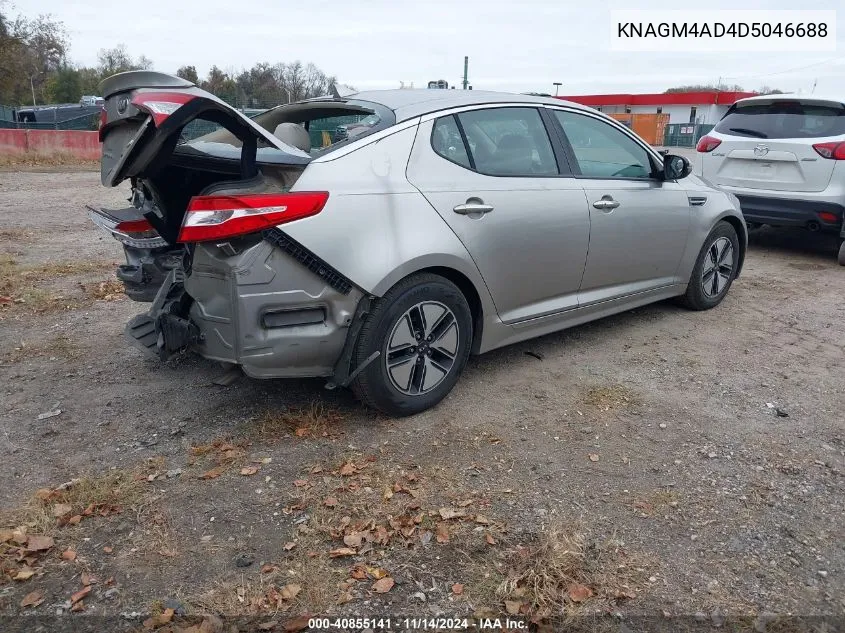 2013 Kia Optima Hybrid Lx VIN: KNAGM4AD4D5046688 Lot: 40855141