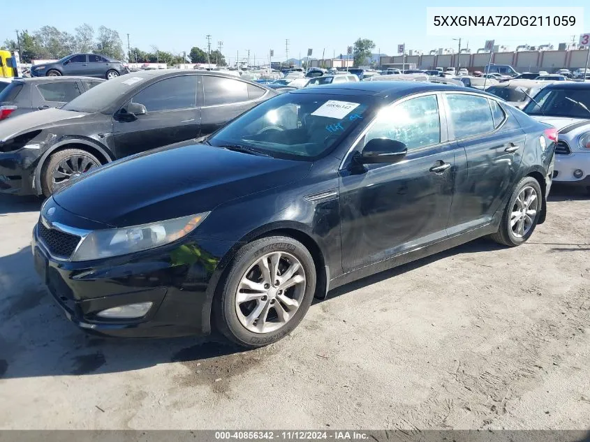 2013 Kia Optima Ex VIN: 5XXGN4A72DG211059 Lot: 40856342