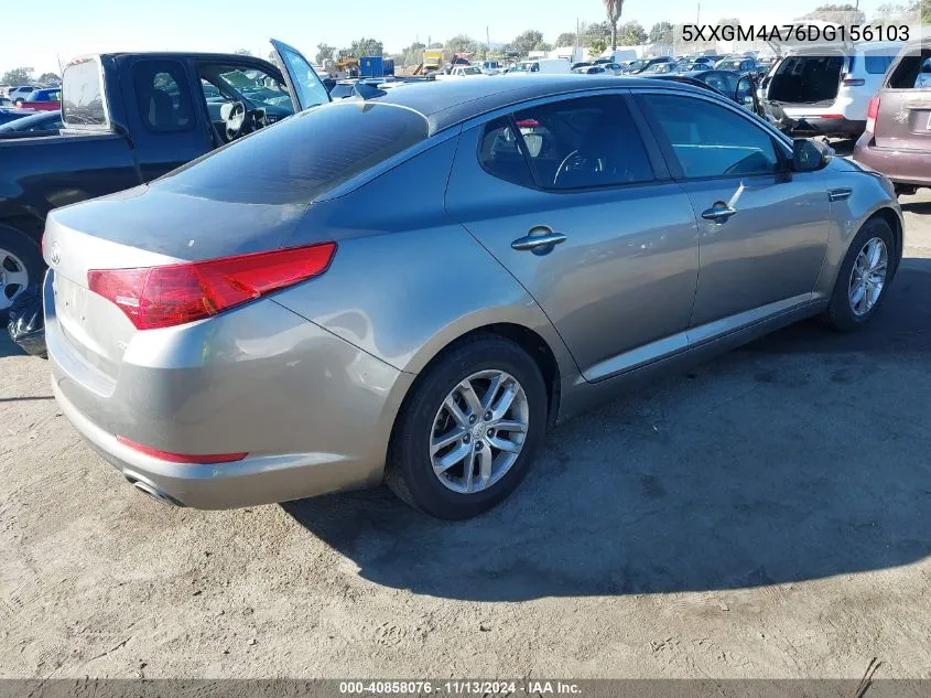 2013 Kia Optima Lx VIN: 5XXGM4A76DG156103 Lot: 40858076