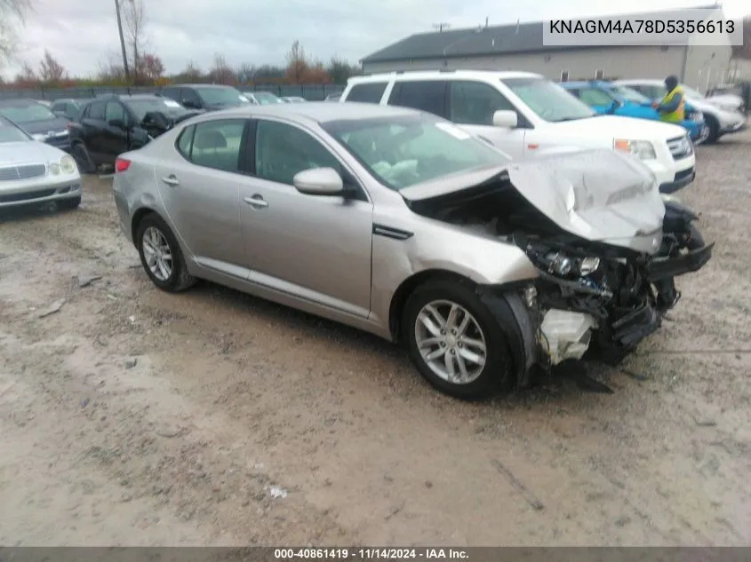 2013 Kia Optima Lx VIN: KNAGM4A78D5356613 Lot: 40861419