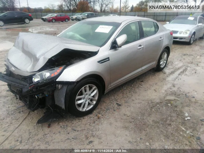 2013 Kia Optima Lx VIN: KNAGM4A78D5356613 Lot: 40861419