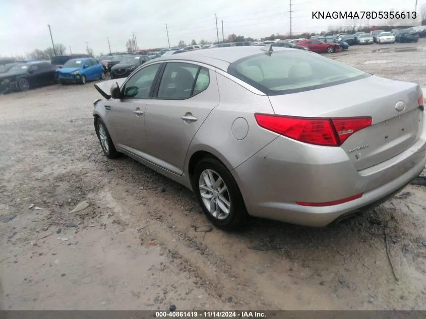 2013 Kia Optima Lx VIN: KNAGM4A78D5356613 Lot: 40861419