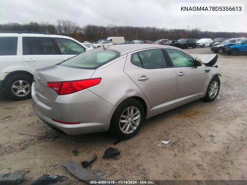 2013 Kia Optima Lx VIN: KNAGM4A78D5356613 Lot: 40861419