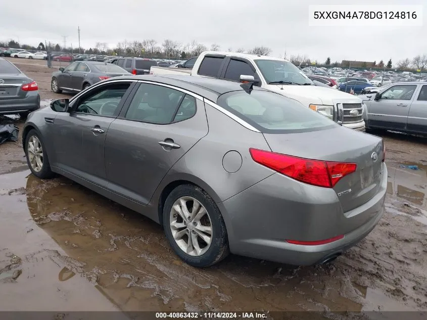 2013 Kia Optima Ex VIN: 5XXGN4A78DG124816 Lot: 40863432