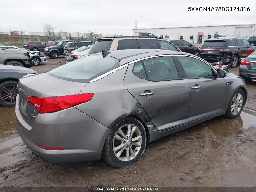 2013 Kia Optima Ex VIN: 5XXGN4A78DG124816 Lot: 40863432