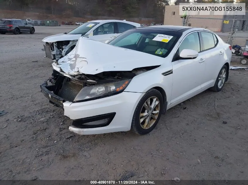 2013 Kia Optima Ex VIN: 5XXGN4A70DG155848 Lot: 40901870