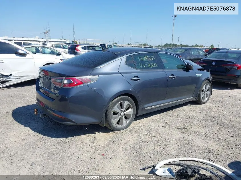 2014 Kia Optima Hybrid VIN: KNAGN4AD7E5076878 Lot: 12089263