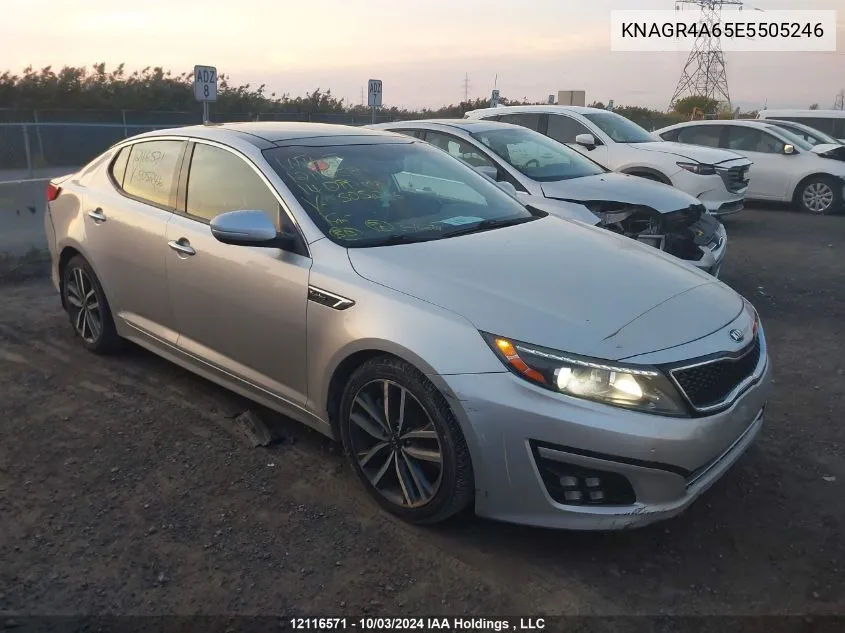 2014 Kia Optima VIN: KNAGR4A65E5505246 Lot: 12116571