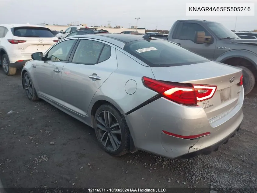 2014 Kia Optima VIN: KNAGR4A65E5505246 Lot: 12116571