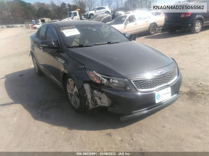 2014 Kia Optima Hybrid Ex VIN: KNAGN4AD2E5065562 Lot: 36038991