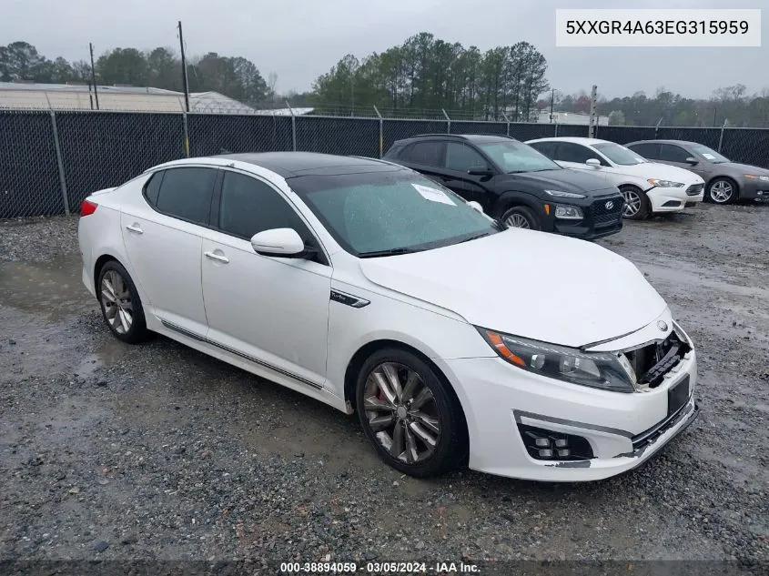 2014 Kia Optima Sxl Turbo VIN: 5XXGR4A63EG315959 Lot: 38894059