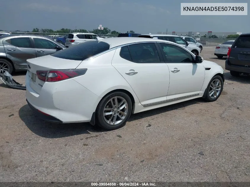 KNAGN4AD5E5074398 2014 Kia Optima Hybrid Ex